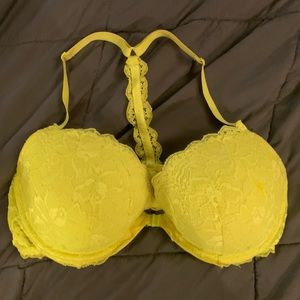 Victoria’s Secret Neon Lace Racer Back Bra. 36DD/36E.